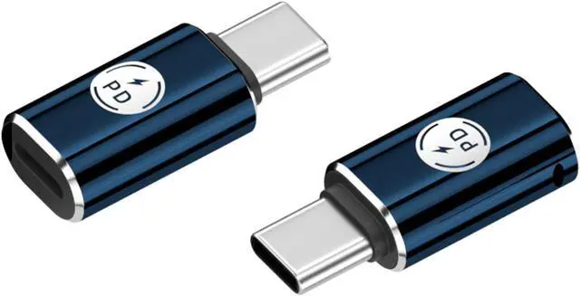Main image of Lightning to USB C Adapter 2Pack 27W Fast Charging and Data Transfer for iPhone 15 Series iPad MacBook Other Type C Device Not OTG Blue