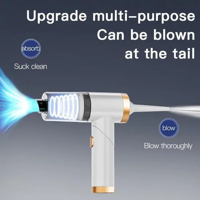 Alt view image 3 of 7 - Cordless Mini Handheld Vacuum Cleaner Electric Air Duster Vacuum Cleaner 2 in 1 Rechargeable for Home, Office and Car Cleaning