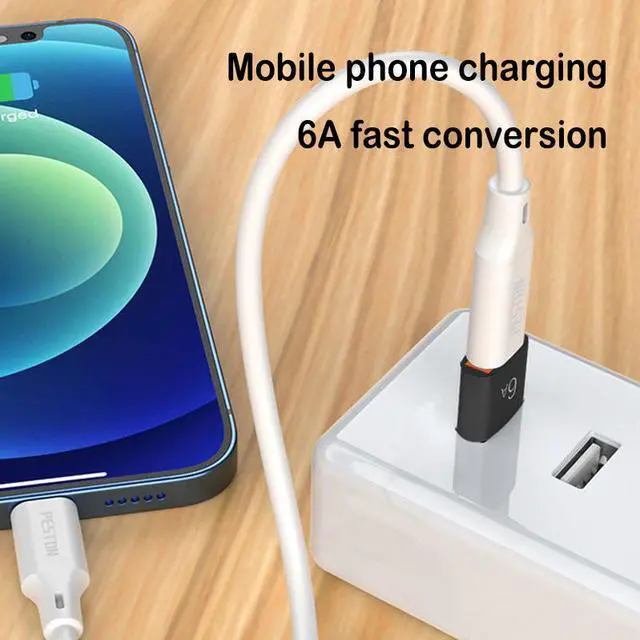 Alt view image 7 of 7 - USB 3.0 to Type-c and TypeC to USB C Male to USB 3.0 Female Adapter 6A OTG Charging Connector for Mobile Tablet PC Computer 2-Pack 2Pack Orange