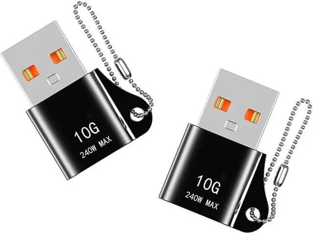 Main image of 2Pcs 240W USB OTG to Type C Data Transfer Adapter Type C Female to USB Male Converter Fast Charging Adapter for Laptop Macbook Samsung