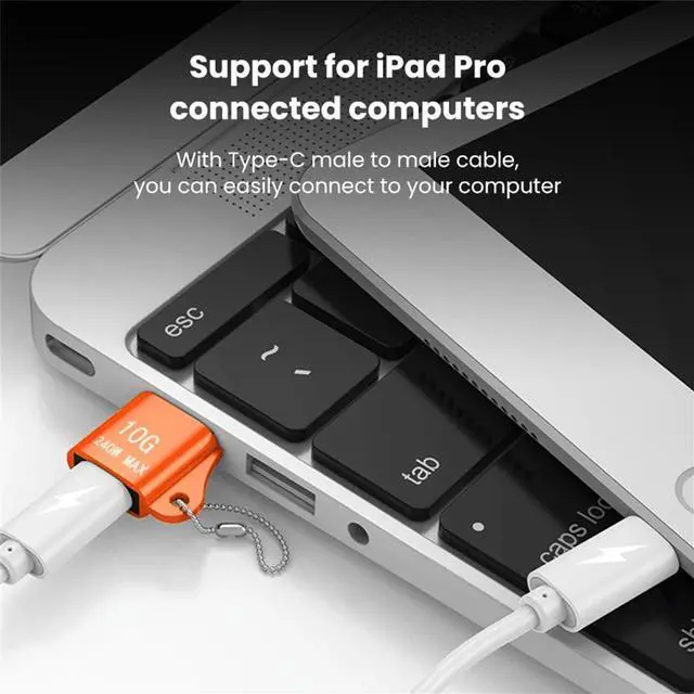 Alt view image 3 of 7 - 2Pcs 240W USB OTG to Type C Data Transfer Adapter Type C Female to USB Male Converter Fast Charging Adapter for Laptop Macbook Samsung