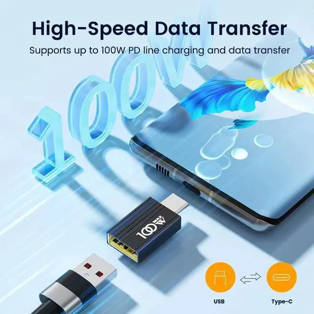 Alt view image 2 of 6 - 2Pack USB-C to USB 3.0 Adapter 10Gbps OTG USB Converter for iphone 15 Pro Max Huawei USB Flash Drive