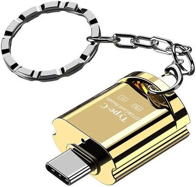 Main image of 2 Pcs Type-C MicroSD Card Reader USB 2.0 with Keychain for Window, Mac OS X and Andriod