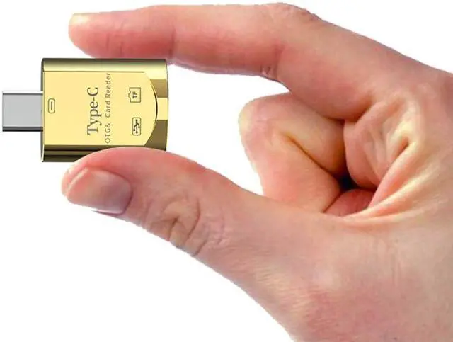 Alt view image 2 of 3 - 2 Pcs Type-C MicroSD Card Reader USB 2.0 with Keychain for Window, Mac OS X and Andriod