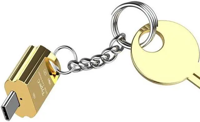 Alt view image 3 of 3 - 2 Pcs Type-C MicroSD Card Reader USB 2.0 with Keychain for Window, Mac OS X and Andriod