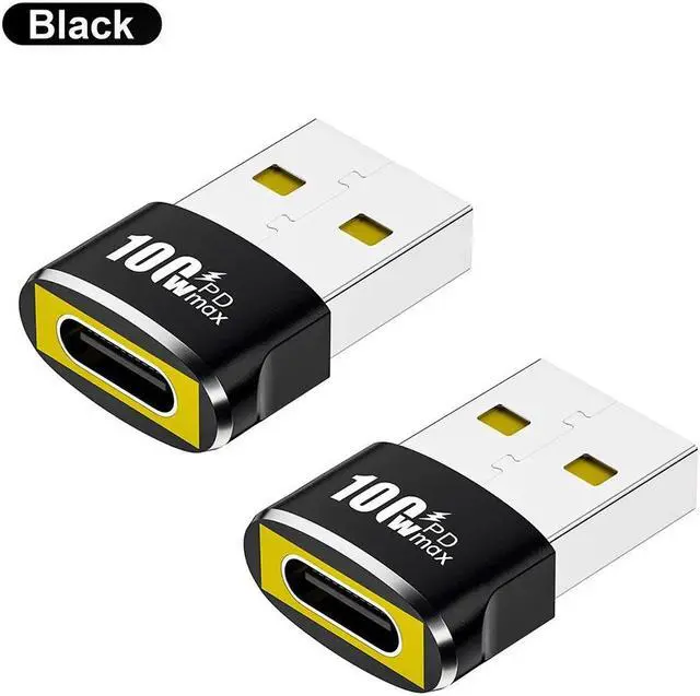 Main image of 2Pack 100W USB2.0 to Type C OTG Data Transfer Adapter Type C Female to USB Male Converter Adapter for Laptop Macbook Samsung
