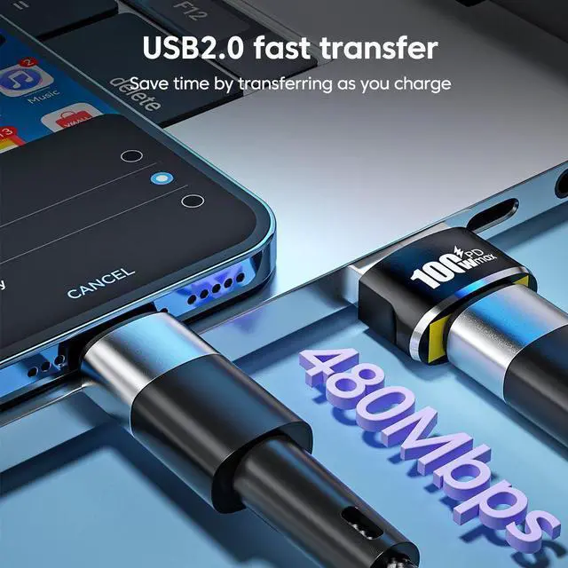 Alt view image 5 of 6 - 2Pack 100W USB2.0 to Type C OTG Data Transfer Adapter Type C Female to USB Male Converter Adapter for Laptop Macbook Samsung