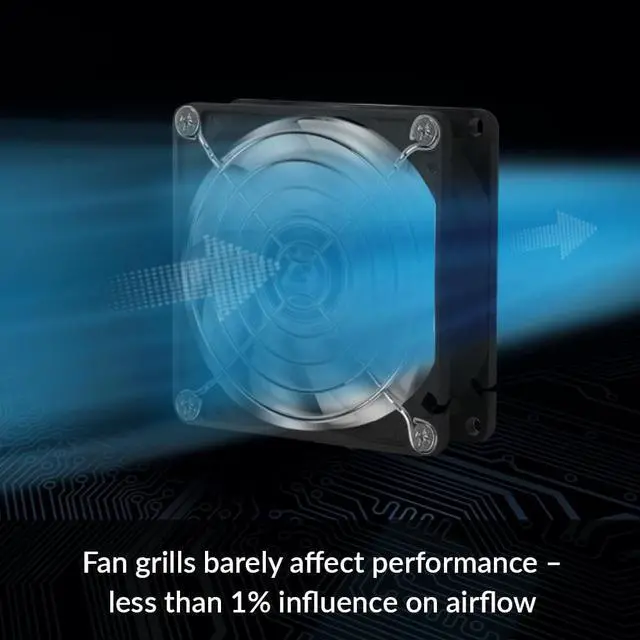 Alt view image 2 of 5 - ARCTIC Fan Grill 80 mm - CPU Case Fan Grill, Made out of Nickel Plated Steel, Air Flow Transparent, Prevents Cable Damage