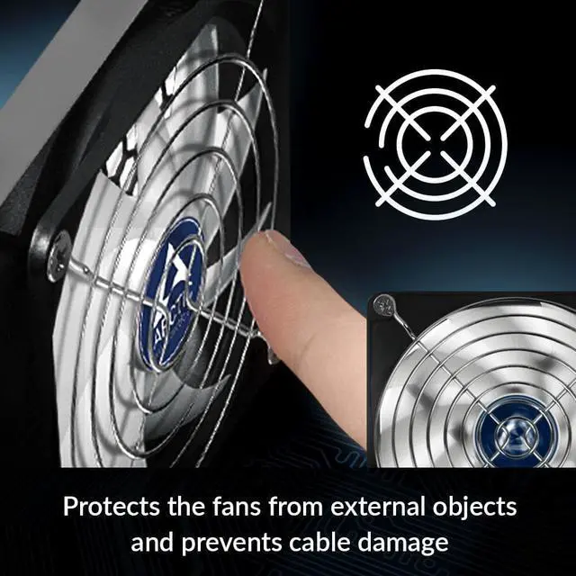 Alt view image 3 of 5 - ARCTIC Fan Grill 80 mm - CPU Case Fan Grill, Made out of Nickel Plated Steel, Air Flow Transparent, Prevents Cable Damage