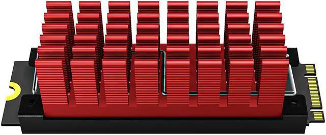 Alt view image 6 of 7 - archgon SSD Heatsink for PCIe SSD m.2 2280 SSD nvme SSD for workstation server rugged computer ipc industrial computer gaming pc use (red)(HS-0130-R)
