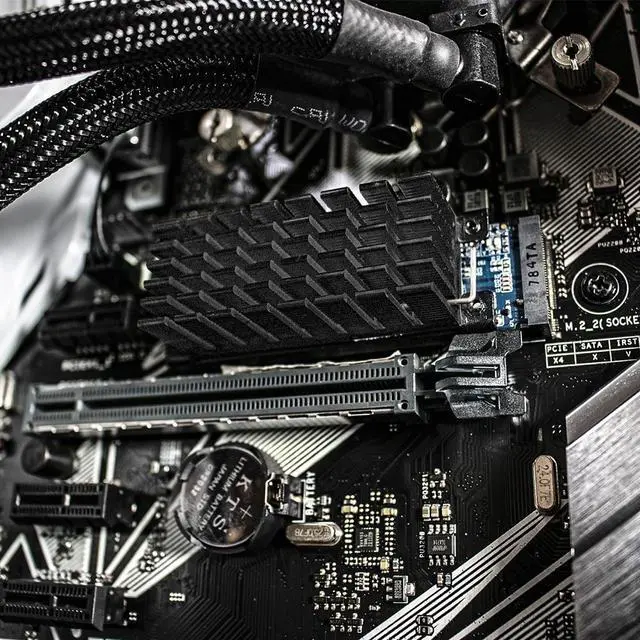 Alt view image 6 of 6 - Archgon SSD Heatsink M.2 2280 NVMe SSD Aluminium Heatsink Cooler with Thermal Pads for PCIE NVMe M.2 SSD, SATA M.2 SSD (Black HS-0130)