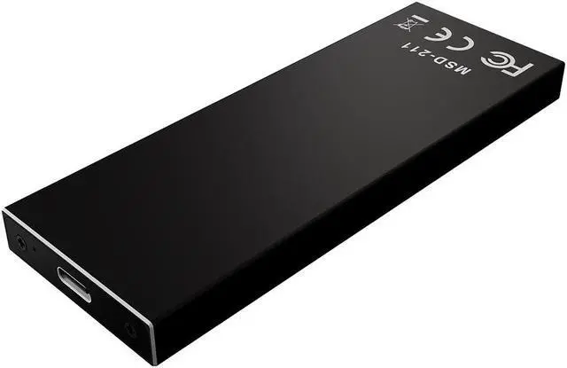 Alt view image 3 of 6 - Archgon M.2 SSD Aluminum Enclosure Compatible with NGFF SATA III 6Gb/s B-Key & B+M-Key 2280/2260/2242/2230 Solid State Drive USB 3.1 Gen.2 Speed Model MSD-211 (M.2 NGFF B-Key B+M Key, Black)