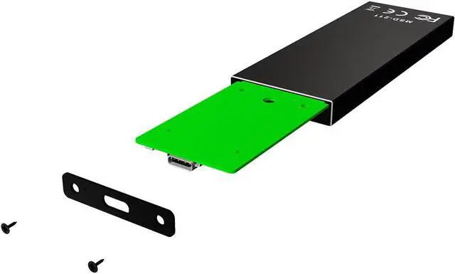 Alt view image 6 of 6 - Archgon M.2 SSD Aluminum Enclosure Compatible with NGFF SATA III 6Gb/s B-Key & B+M-Key 2280/2260/2242/2230 Solid State Drive USB 3.1 Gen.2 Speed Model MSD-211 (M.2 NGFF B-Key B+M Key, Black)