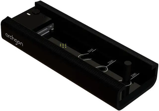 Main image of archgon USB 3.2 Type-C Aluminum External SSD Dock Compatible with PCIe NVMe 2242/2260/2280 & M.2 SATA Solid State Drive Support UASP Designed for Heatsink with 1-inch in width (MSD-3100)