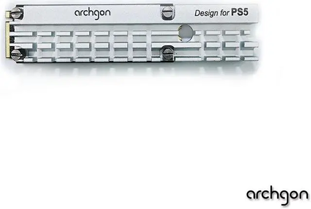 Alt view image 3 of 7 - Archgon PS5 Heatsink Cooler for PCIe NVMe M.2 2280/22110 SSD for PS5 Workstation Server Rugged Computer IPC Industrial Computer Gaming PC Use (Silver)(HS-1110-PS5)