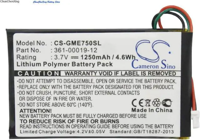 Alt view image 12 of 16 - 1250mAh Battery for Garmin Edge 605, Edge 705, 361-00019-12 NEW