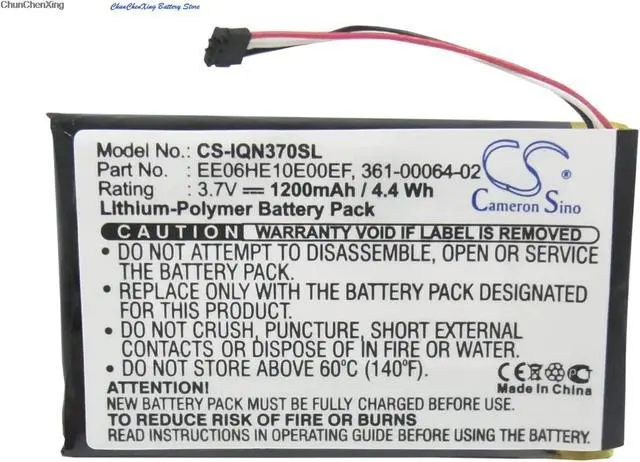 Alt view image 12 of 16 - 1200mAh Battery for Garmin Nuvi 3700, 3760, 3760T, 3790, 3790T, 361-00064-02 NEW