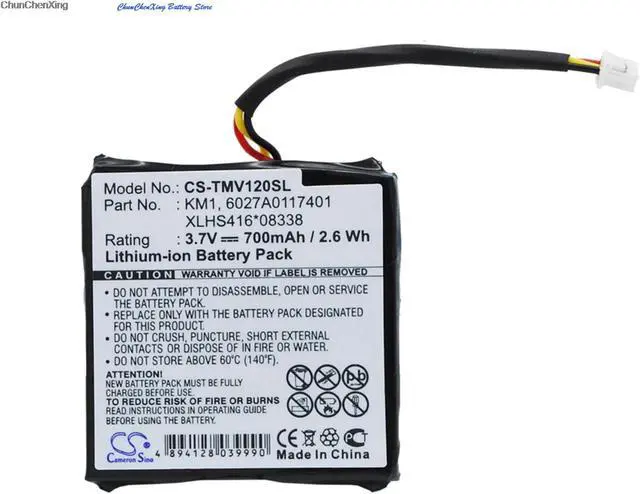 Alt view image 11 of 15 - 700mAh Battery for TomTom Via 120, 125, 1405TM, Live, Euro, 4EH44, KM1