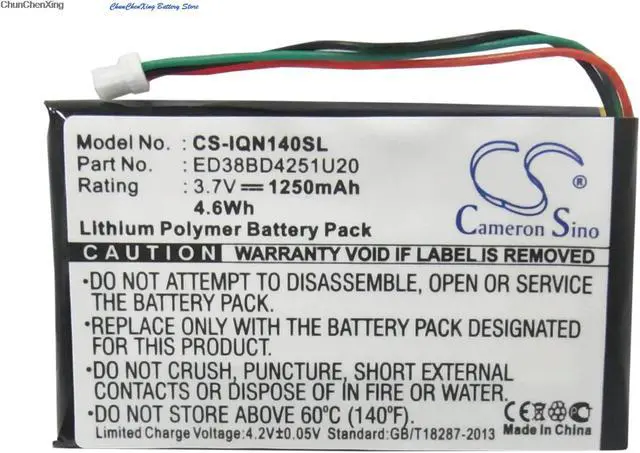 Alt view image 13 of 17 - 1250mAh ED38BD4251U20 Battery for Garmin Nuvi 1400, Nuvi 1450, Nuvi 1450T, Nuvi 1490, Nuvi 1490T, Nuvi 1490T Pro, Nuvi 1490TV
