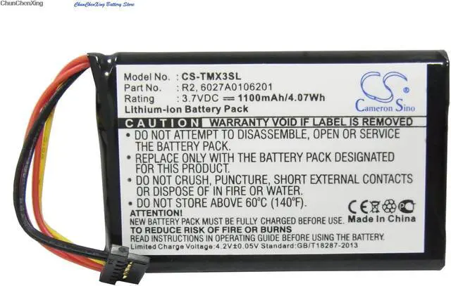 Alt view image 11 of 15 - 1100mAh Battery for TomTom 1EP0.029.01, XXL IQ Routes, 4EP0.001.02, 6027A0106201