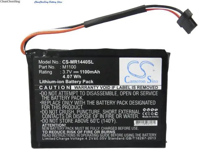 Alt view image 12 of 16 - 1100mAh Li-ion M1100 Battery for Magellan RoadMate 1470, 1440, 1445T, 1475T