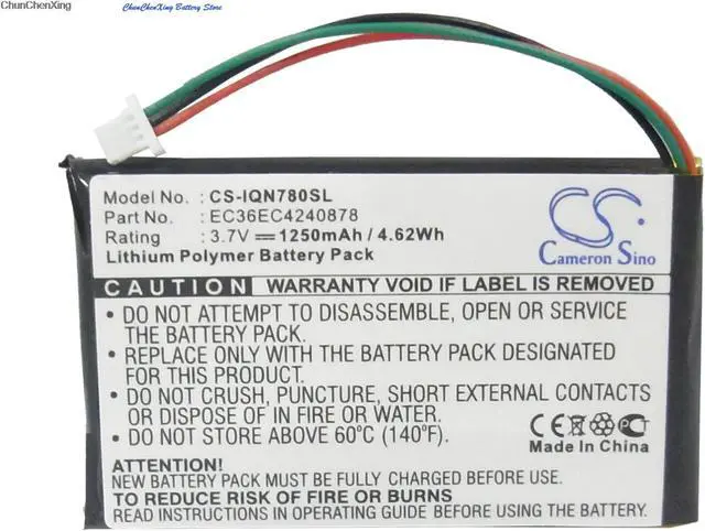 Alt view image 12 of 16 - 1250mAh Battery for Garmin Nuvi 780, 780T, 785, 785T, EC36EC4240878