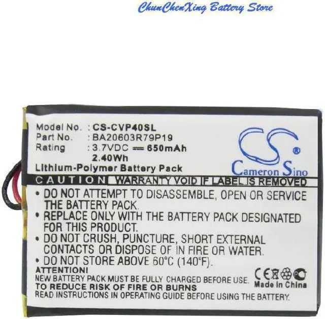 Alt view image 8 of 12 - 650mAh BA20603R79919 Battery for CREATIVE DAP-FL0040, CREATIVE V, CREATIVE V Plus
