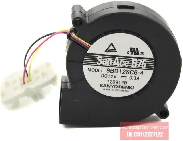 Alt view image 6 of 7 - FOR Sanyo SAN ACE 7020 DC12V 0.3A 9BD12SC6-6 7cm Blower turbo cooling fan