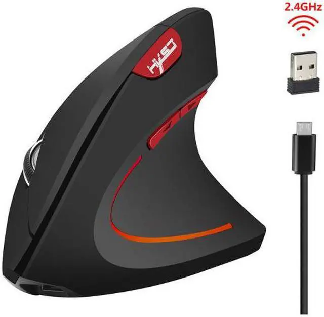 Alt view image 7 of 8 - Ergonomics Vertical Wireless Office USB Mouse 2.4GHz 2400 DPI Right Hand Gaming Mice