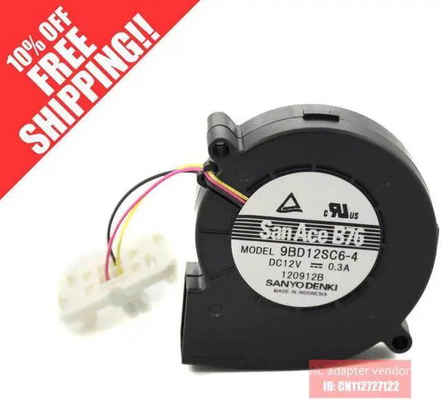 Main image of FOR Sanyo SAN ACE 7020 DC12V 0.3A 9BD12SC6-6 7cm Blower turbo cooling fan