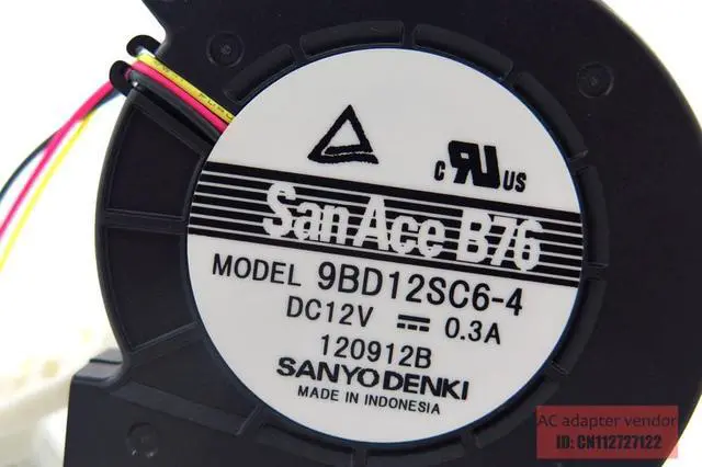 Alt view image 4 of 7 - FOR Sanyo SAN ACE 7020 DC12V 0.3A 9BD12SC6-6 7cm Blower turbo cooling fan