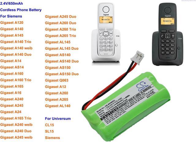 Batterie pour téléphone Siemens Gigaset A240 Gigaset A120 700mAh