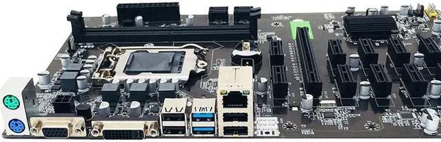 Alt view image 5 of 6 - Taifast 12 GPU Motherboard SATA USB3.0 interface USB2.0 with CPU main board DDR4 Memory dual channel GPU Motherboard PC in stock
