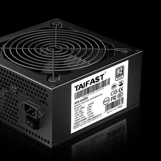 Main image of 1600W mining power supplies with Multi-channel full voltage 170v-240v Power Supply Taifast 92 Plus Gold For 8/12 GPU self-manufacture in stock