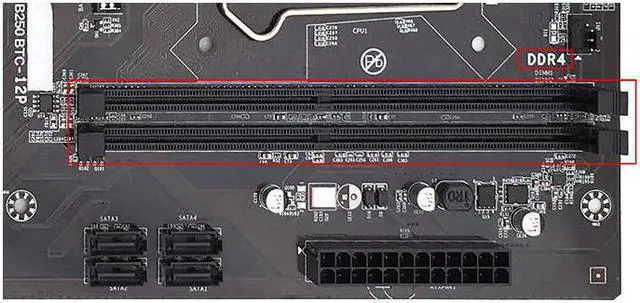 Alt view image 2 of 6 - Taifast SATA USB3.0 interface GPU B250-BTC Motherboard with 12 CPU main board DDR4 Memory dual channel GPU Motherboard in stock
