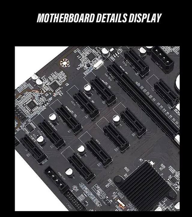 Alt view image 6 of 6 - Taifast SATA USB3.0 interface GPU B250-BTC Motherboard with 12 CPU main board DDR4 Memory dual channel GPU Motherboard in stock