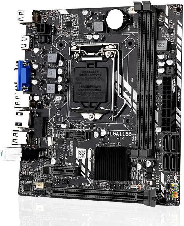 Main image of Taifast SATA desktop motherboard Dual channels Ethernet for DDR3 ram stock H61M LGA 1155 quality assured PC GPU M-ATX motherboard