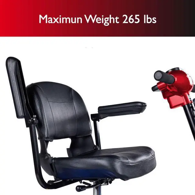 Alt view image 4 of 7 - Zipr Traveler 4 Wheel Long Range Mobility Scooter - Portable Folding Motorized Wheelchair - Mobility Scooters for Adults, Seniors, Elderly - Mobility Scooters - Charger and Metal Basket Included -