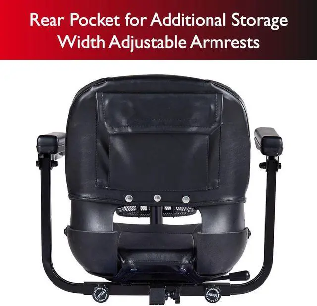 Alt view image 7 of 7 - Zipr Traveler 4 Wheel Long Range Mobility Scooter - Portable Folding Motorized Wheelchair - Mobility Scooters for Adults, Seniors, Elderly - Mobility Scooters - Charger and Metal Basket Included -