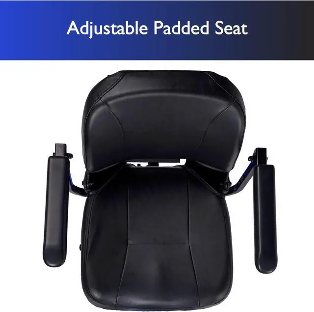 Alt view image 7 of 7 - Zipr Xtra 3 Wheel Scooter - 3 Wheel Extended Wheelbase Mobility Scooter - 16" Seat Electric Wheelchair - Portable & Folding Mobility Scooters for Adults, Travel, Seniors, Elderly