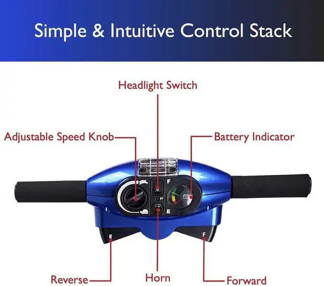 Alt view image 3 of 7 - Zipr Traveler Xtra 4 Wheel Spacious Long Range Mobility Scooter - Folding Motorized Wheelchair - Mobility Scooter for Adults, Travel, Seniors, Elderly - Mobility Scooters -