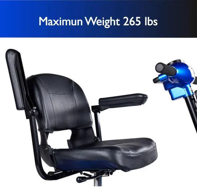 Alt view image 5 of 7 - Zipr Traveler Xtra 4 Wheel Spacious Long Range Mobility Scooter - Folding Motorized Wheelchair - Mobility Scooter for Adults, Travel, Seniors, Elderly - Mobility Scooters -