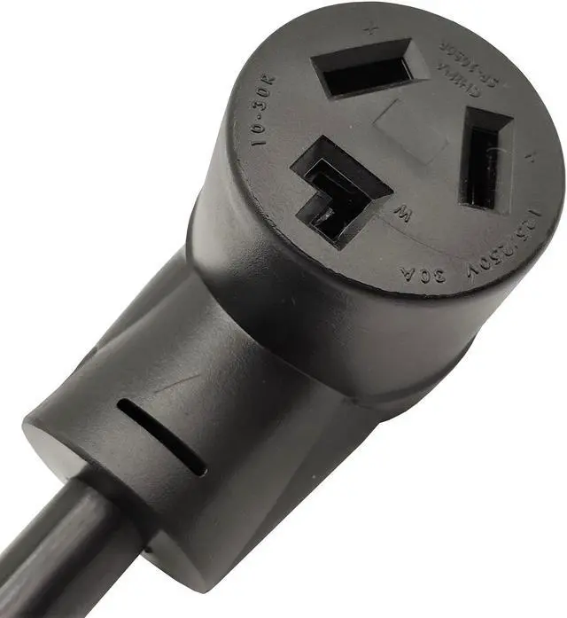 Alt view image 3 of 3 - Parkworld 886139 Generator Adapter Cord Locking 4 Prong Male NEMA L14-30P to 10-30R Dryer 3 Prong Receptacle (1.5FT)