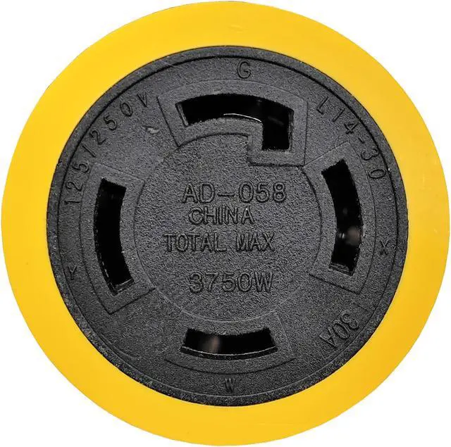 Alt view image 5 of 5 - Parkworld 67867 NEMA TT-30P to L14-30R 1-Piece Adapter, RV 30A TT-30 Male Plug to Generator 30A 4-Prong L14-30 Female Receptacle