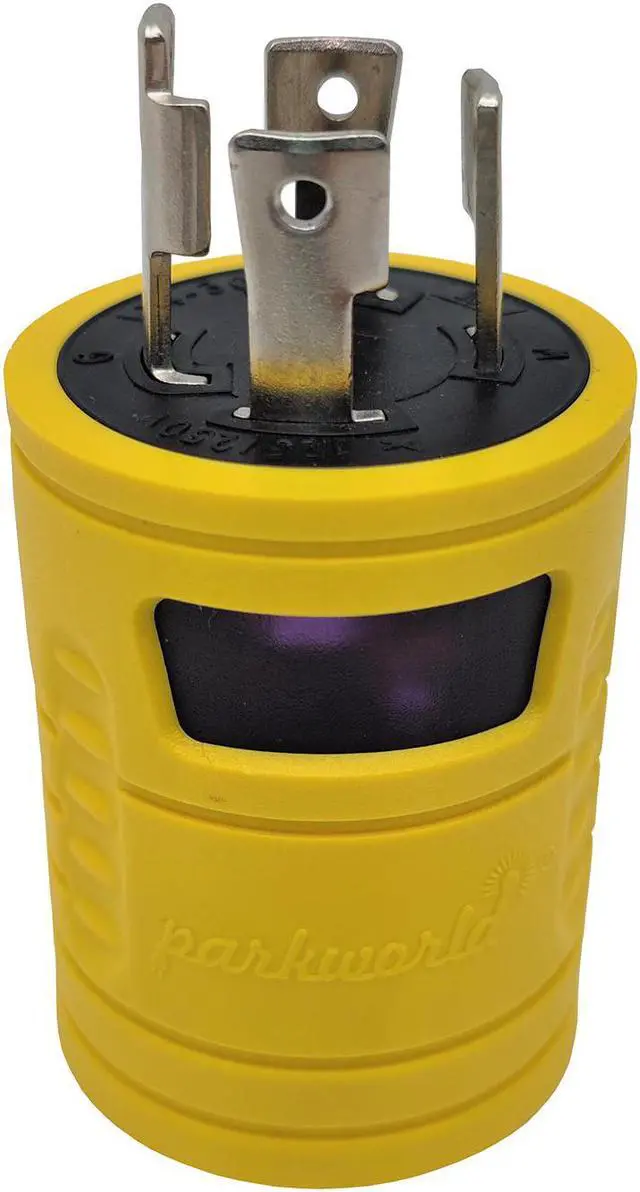 Alt view image 3 of 4 - Parkworld 884982 Generator Adapter 4-Prong 30 AMP Locking L14-30P Plug to 20 AMP Locking L14-20R Receptacle