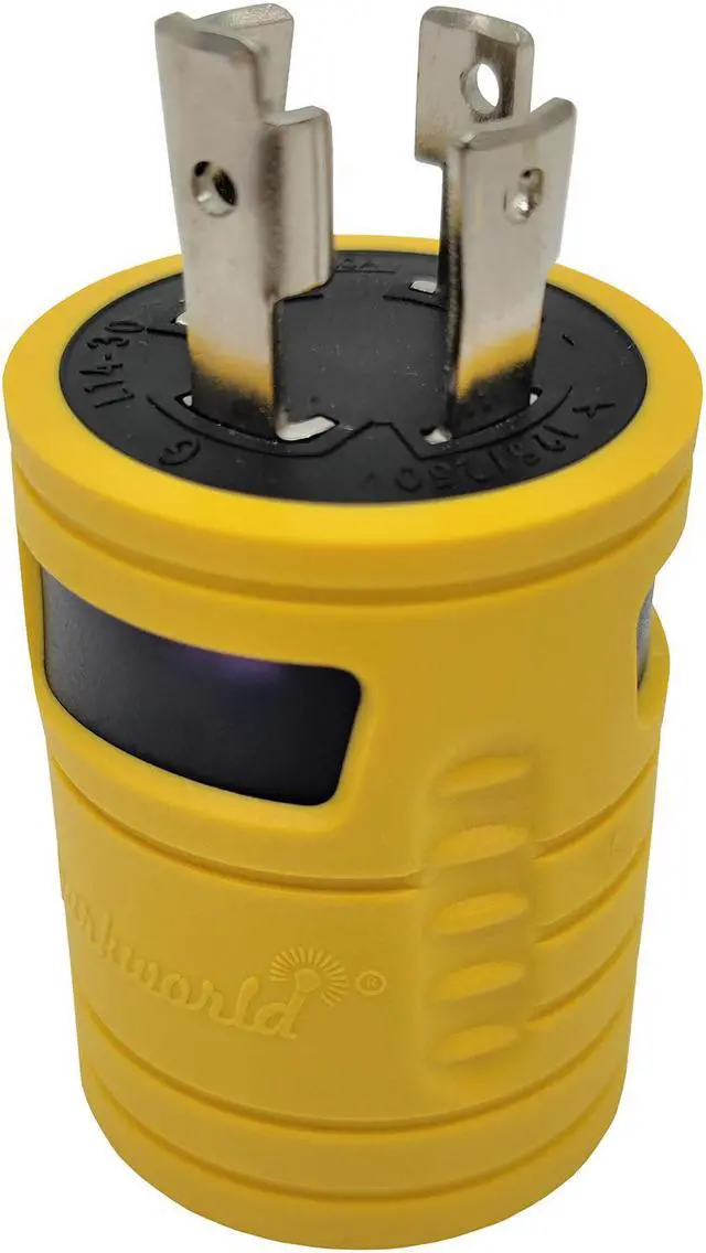 Alt view image 3 of 5 - Parkworld 691784Y RV Power Adapter L14-30P to TT-30R, 30 AMP 4-Prong Generator Locking L14-30 Male Plug to RV TT-30 Female Receptacle