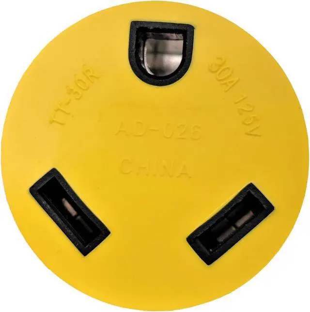 Alt view image 4 of 5 - Parkworld 691784Y RV Power Adapter L14-30P to TT-30R, 30 AMP 4-Prong Generator Locking L14-30 Male Plug to RV TT-30 Female Receptacle