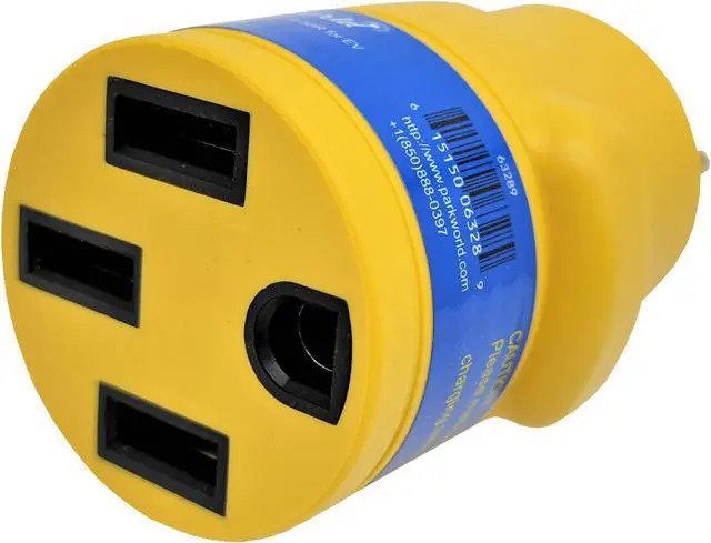 Alt view image 4 of 5 - Parkworld 63289 EV Charging Adapter NEMA TT-30P to 14-50R Straight Type (ONLY for EV or Tesla use, NOT for RV) (One Piece Compact Adapter)