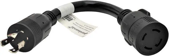 Main image of Parkworld 885262 Generator Adapter Cord 4-Prong Locking 20 AMP L14-20 Plug to 30 AMP Locking L14-30 Receptacle 1 ft.