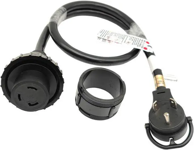 Main image of Parkworld 64880 RV Shore Power 30A Adapter Extension Cord TT-30P to L5-30R 4 ft.